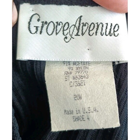 Grove Avenue Crinkled Tunic Top Size 20W Black Beaded Jeweled Stones Vintage USA - Picture 3 of 10